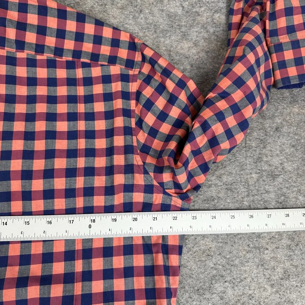 Banana Republic Slim Fit Bold Check Utility Shirt Long Sleeve Mens Medium M